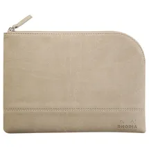 Rhodia Rhodiarama Etui aus Kunstleder mit Reißverschluss, 16x22 cm Beige 116626C