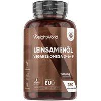 WeightWorld Omega 3 Leinöl Kapseln 180 St.