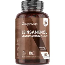 WeightWorld Omega 3 Leinöl Kapseln 180 St.