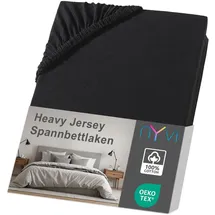 nyvi Spannbettlaken DreamScience Heavy Jersey 120 x 200 - 130 x 200 cm schwarz
