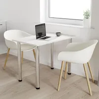 AKKE Weiss Craft Küchentisch mit chrom beine LxBxH: 70x50x74