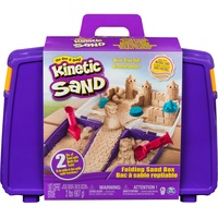 Kinetic Sand Folding Sandbox Comes with 2LBS of Non-Toxic Play Sand, 7 Tools and Activity Space Educational Creative Kid's Sensory Toys for Boys and Girls Aged 3+