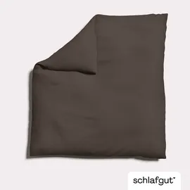 schlafgut Knitted Jersey uni Beige 240 x 220 cm