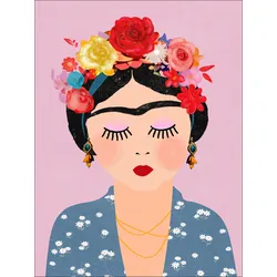 Keilrahmenbild FRIDA KAHLO II - bunt