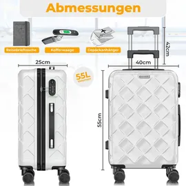 Kesser 4-Rollen Cabin 55 cm / 55 l weiß/robust