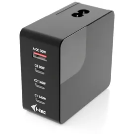 iTEC i-tec 140W Intelligent Multiport USB-C Ladegerät-/Netzteil, 3x USB-C, 1x USB-A, Touch-Display, PD 3.1