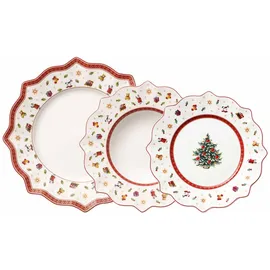 Villeroy & Boch Teller-Set rund 12 Teile rot/weiß