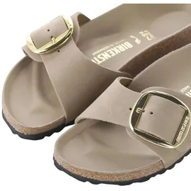 Birkenstock für Damen. 1030467 Leder-Sandalen Madrid Big Buckle" (Schmale Passform) hellbraun 36 Wohnung, Keine, Lässig