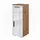 Vicco Irma Halbhochschrank 30 x 81 cm Weiß Hochglanz/Eiche Holz