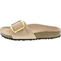 Birkenstock Damen Pantolette Madrid Big Buckle Naturleder Lack schmal - 42 EU Schmal