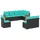 vidaXL Gartensofa-Set 8-tlg. schwarz