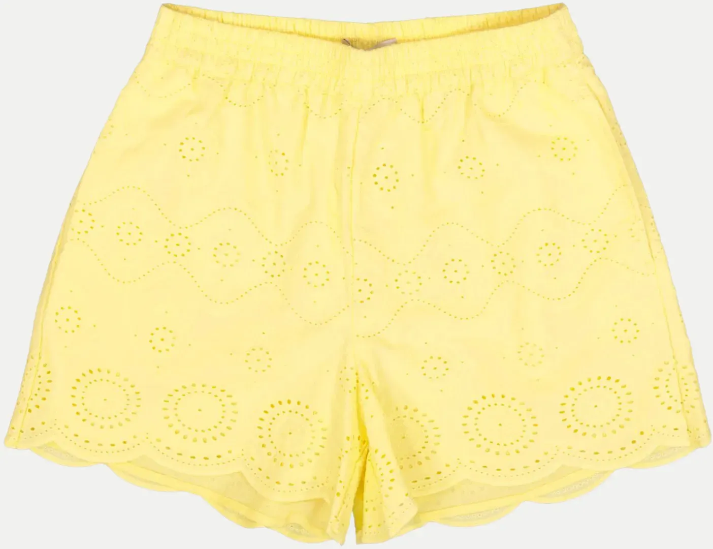 Shorts aus  Broderie Anglaise Gelb S