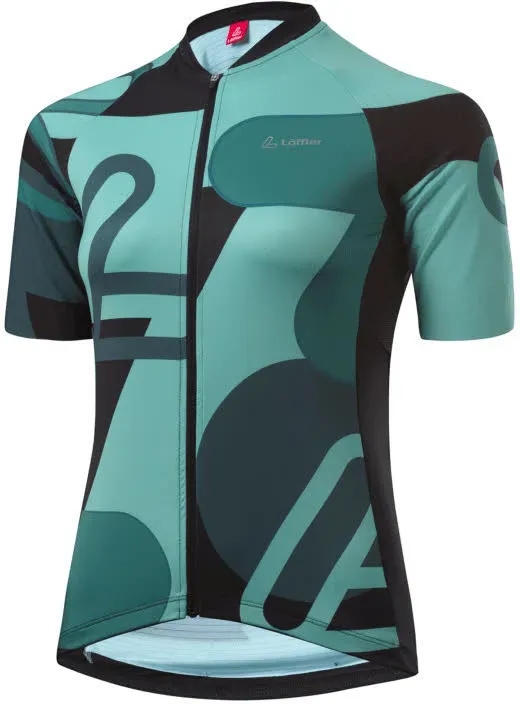 Löffler Damen BIKE JERSEY FZ STATEMENT ELITE Radsport-Trikot grünblau schwarz 42