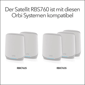 Netgear Orbi Wi-Fi 6 760 Serie, AX5400, RBS760, Satellit (RBS760-100)