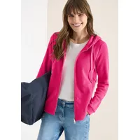 Cecil Langarm Jacke mit Kapuze und Taschen - pink