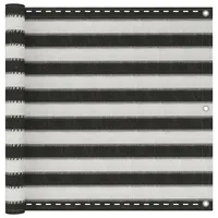 vidaXL Balkonverkleidung 90 x 400 cm Anthrazit und Weiß Polyethylen