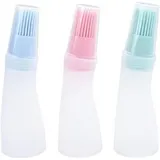 Ccykxa - 3-teiliges Backpinselset für Ölflaschen, Küchenpinsel, Silikon-Ölpinsel, Backpinsel zum Grillen, Kochen, Backen, Grillen