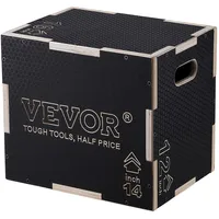 Vevor 3-in-1-Plyometrische Sprungbox Schwarz 16/14/12-Zoll