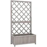 vidaXL Garten-Spalier mit Blumenkasten 70 x 30 x 135 cm Grau