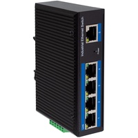 Logilink NS202P - Industrieller Gigabit Ethernet Switch, 5-Port 10/100/1000