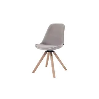 CLP Esszimmerstuhl Troyes Samt Square natura/grau