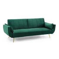 Riess-Ambiente Invicta Interior Retro Schlafsofa DIVANI 220cm smaragdgrün Samt