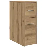 vidaXL Badschrank Schmal mit Rollen Artisan-Eiche Holzwerkstoff