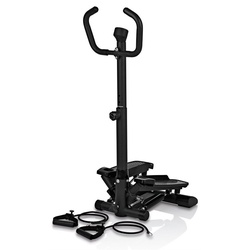 VITALmaxx Stepper VITALmaxx Fitnesstrainer Swing Stepper (3-tlg., mit Trainingsbändern) schwarz