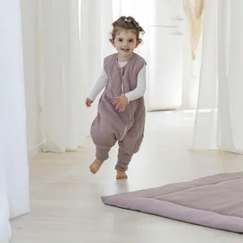 EMMA & NOAH Baby Schlafsack mit Umschlag-Füßen Lila/Pink 90