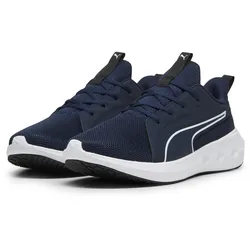 Laufschuh PUMA "SOFTRIDE Carson Laufschuhe Erwachsene", Gr. 45, club navy weiß schwarz blau, Obermaterial: Textil, Synthetik; Futter: Textil; Innensohle: Textil; Laufsohle: Gummi, Schuhe