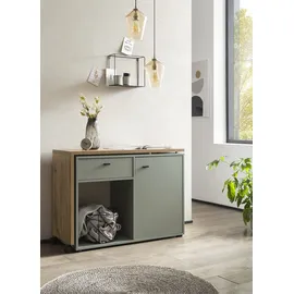 Schildmeyer Tiny Working Kommode 104,6 x 75,3 x 39 cm Pistazie/Eiche Landhaus Dekor