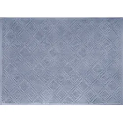 Badematte FRAMSOHN FROTTIER "Mosaik" Gr. 4, blau (taubenblau), H:7mm, Baumwolle, Badematten, gemustert, Baumwolle, hergestellt in Österreich