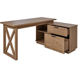Jahnke Eckschreibtisch CHALET D 155 E Montana Eiche