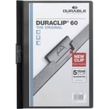 DURABLE Klemm-Mappe Duraclip 60 A4), 25 Stück, schwarz, 220901