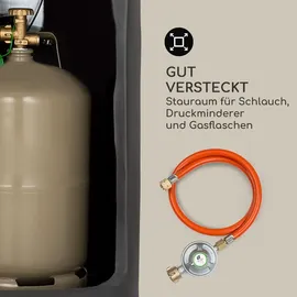 Blumfeldt Crete Gas-Feuerstelle Ø 40,6 cm Silber