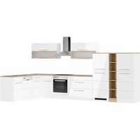 Kochstation Küche »KS-Wien«, Stellbreite 220 x 420 cm, wahlweise mit E-Geräten, weiß