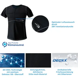 E.COOLINE Powercool SX3 T-Shirt - Kühlshirt für Erwachsene |aktiviert mit Wasser schwarz 3XL