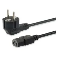 Equip 112121 Hochwertiges Netzkabel, C13 auf Schuko, 3m