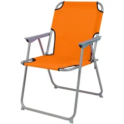 Camping - Klappstuhl Stoff Oxfort Metall Orange