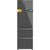Cecotec Kühlschrank mit Gefrierfach - Grey Glass E. Kühlschrank mit 4 Türen, NoFrost-System, Multi Airflow-Verteilung und Temperaturwarnungen
