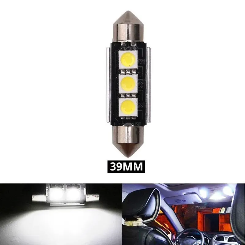 LED-Lampen, 2 x SMD 5050, 39 mm, 12 V, Weißes Licht