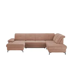 medium Wohnlandschaft  Planova II , rosa/pink , Maße (cm): B: 338 H: 96 T: 249