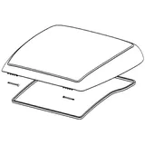 Dometic Mini Heki Dachhaube Ersatzglas 40 x 40 cm Silber