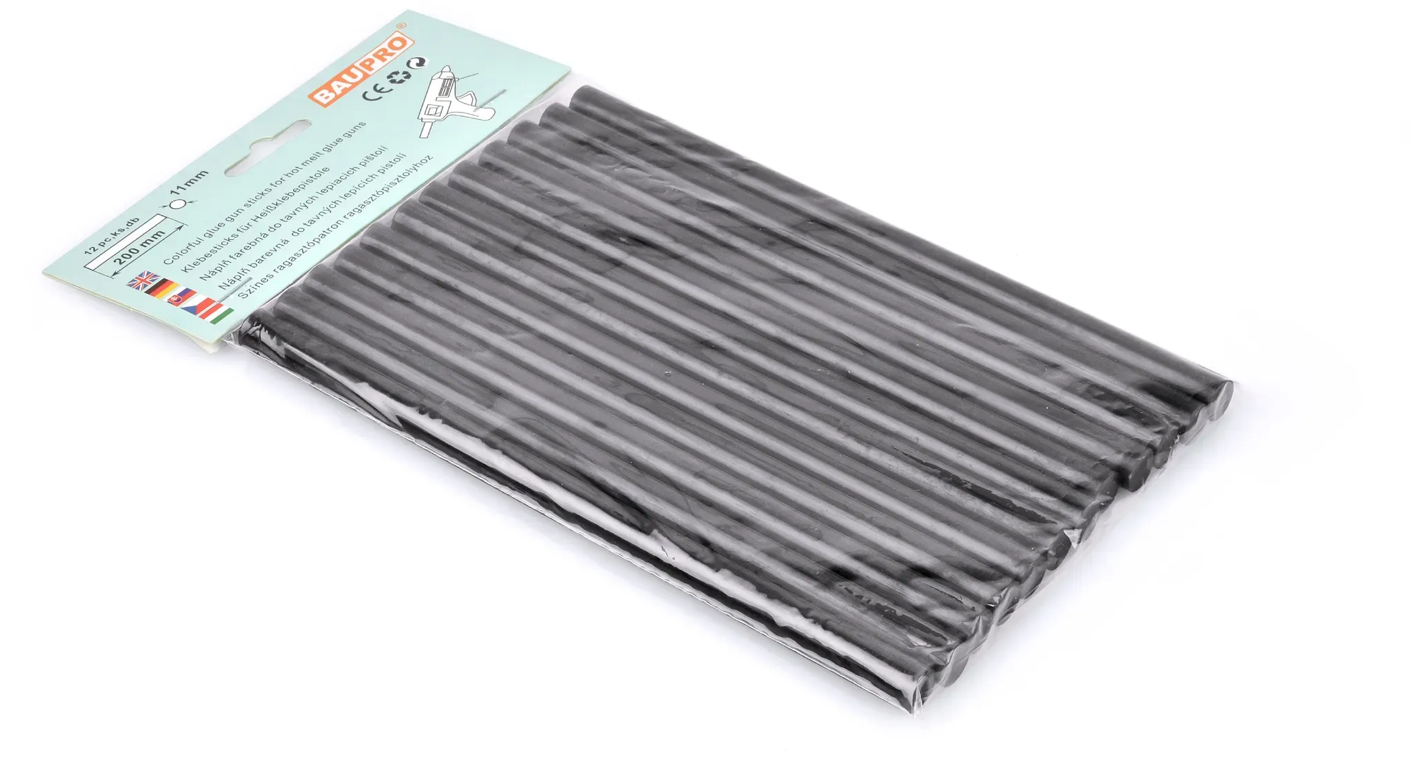 11,2mm Schwarz | Klebesticks Baupro