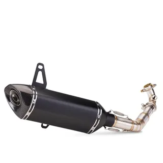 HRQCTIM Motorrad Auspuff Schalldämpfer Motorrad-Slip-On-Auspuff-Mittelrohr-Auspuffrohr Für Vespa GTS 250 GTS 300 2007– 2017 2018 2019 2020 Motorrad Auspuff
