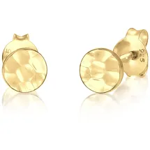 Elli Ohrstecker Kreis Gehämmert Organic gold 925 Sterling Silber onesize
