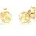 Elli Ohrstecker Kreis Gehämmert Organic gold 925 Sterling Silber onesize