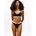 Damen Bralette Lift Verstellbare Träger Schwarz Black L L