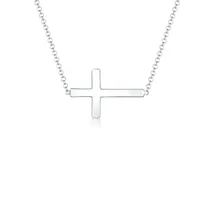 Elli Kreuz Faith 925 Sterling Silber Kommunion Ketten Damen