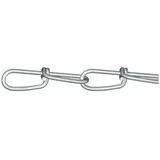 Dörner + Helmer 156603 Knotenkette Silber Stahl galvanisch verzinkt 30m Kettenglied Stärke 10mm